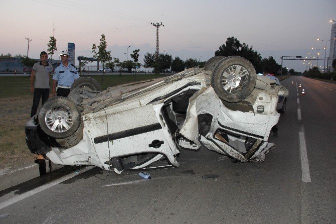 Samsun’da kamyonet takla attı: 1 yaralı