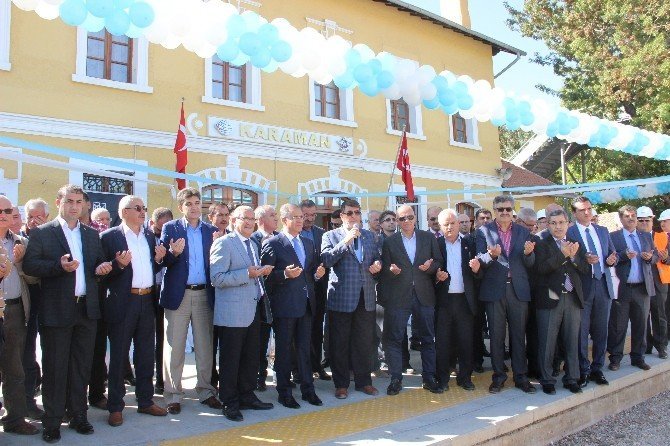 Karaman-Konya hızlı tren hattının elektrifikasyon sisteminin temeli atıldı