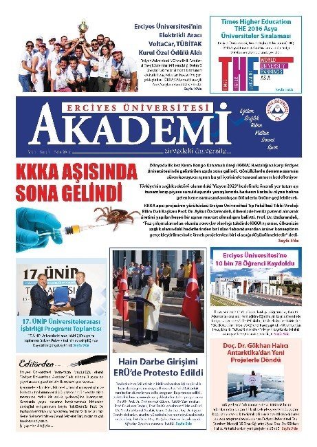 Erciyes Üniversitesi akademi gazetesinin ilk sayısı çıktı