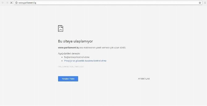 Türk Hackerlar, Irak Meclisi’nin internet sitesini çökertti
