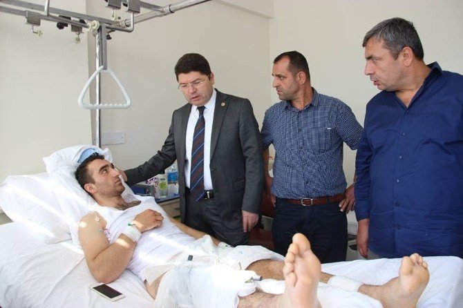 Milletvekili Tunç, yaralanan askerleri hastanede ziyaret etti