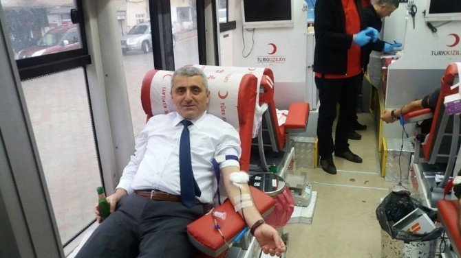Gülüç halkından kan bağışı kampanyasına yoğun ilgi
