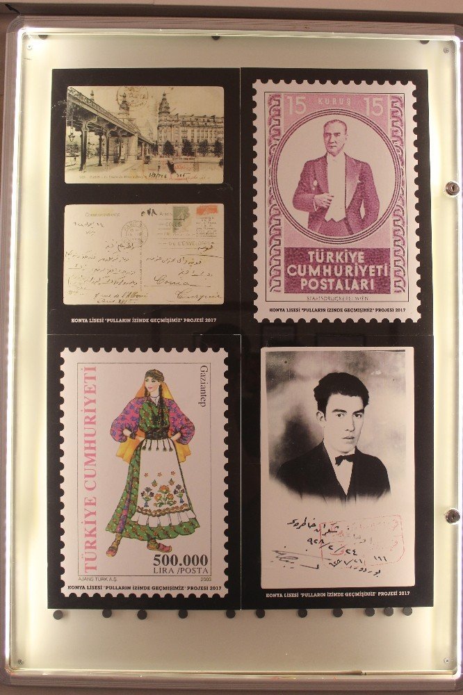 Tarihi Konya Lisesinde tarihi pullar sergileniyor