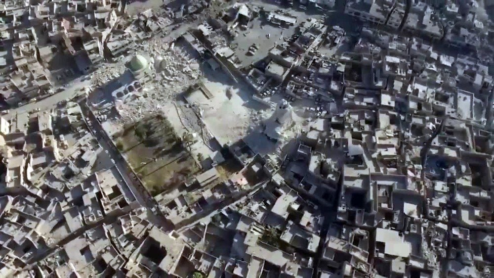 El Nuri Camisi’ndeki yıkım havadan görüntülendi