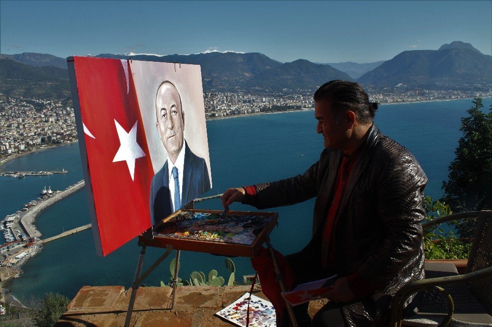Ünlü ressam Azerbaycan ve Türkiye dostluğunu tuvaline yansıttı