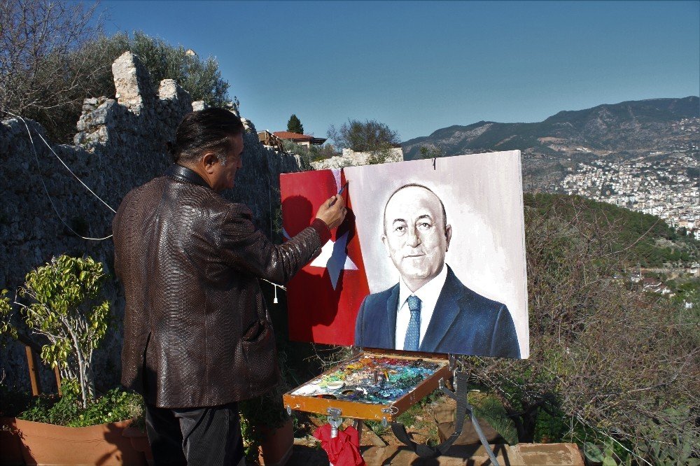 Ünlü ressam Azerbaycan ve Türkiye dostluğunu tuvaline yansıttı