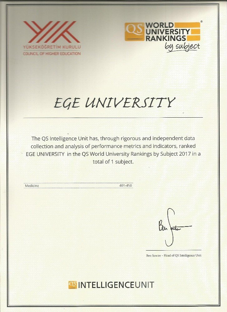 Ege Üniversitesi’ne büyük ödül