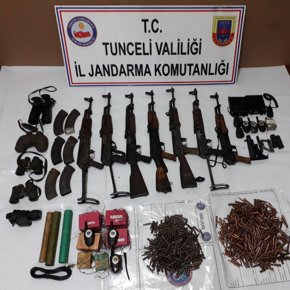 Tunceli’de PKK’nın silah deposu ele geçirildi