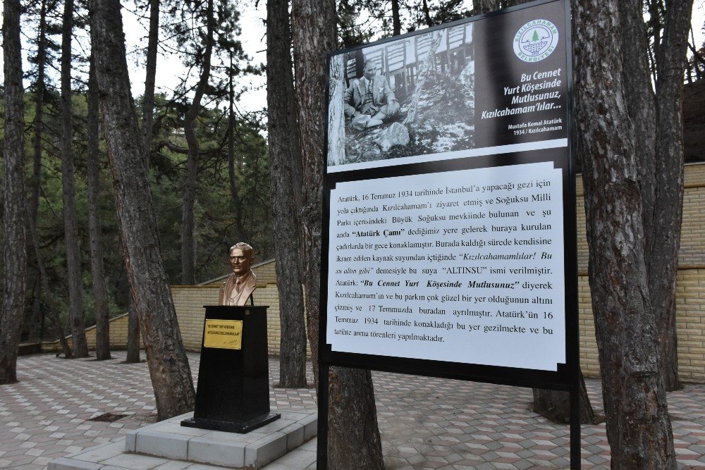 Soğuksu Milli Parkı’na Atatürk büstü