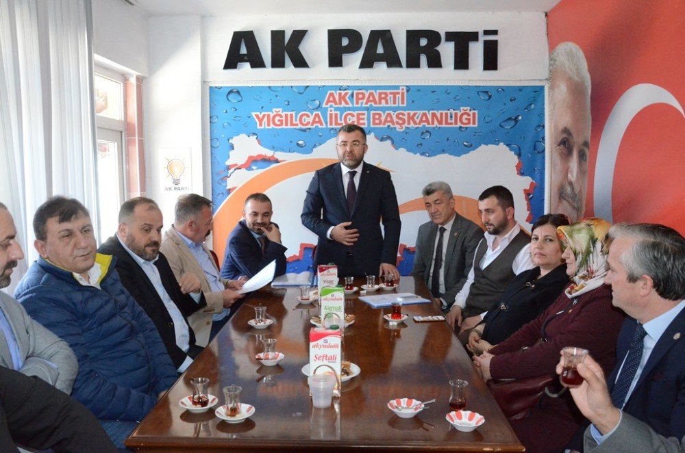 AK Parti il yönetimi Yığılca ilçesinde sıcak ilgi