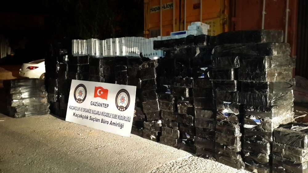 Gaziantep’te 20 bin 100 paket kaçak sigara ele geçirildi