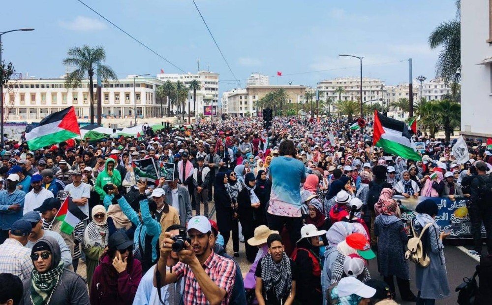 Fas’tan Filistin’e destek gösterisi