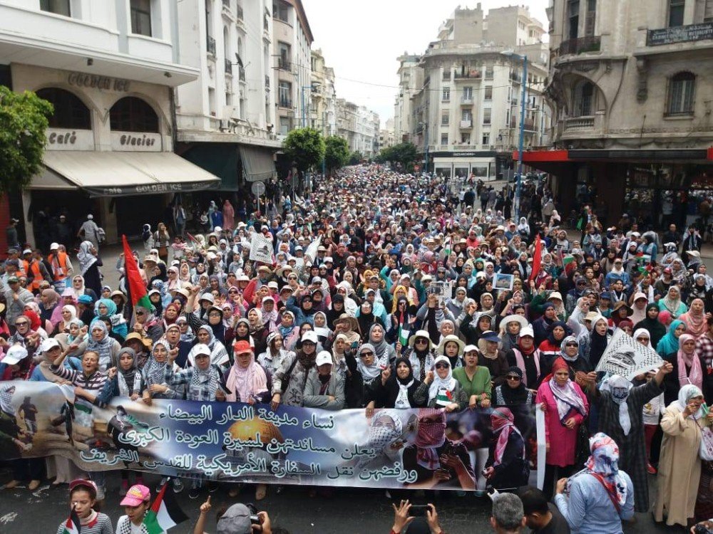 Fas’tan Filistin’e destek gösterisi