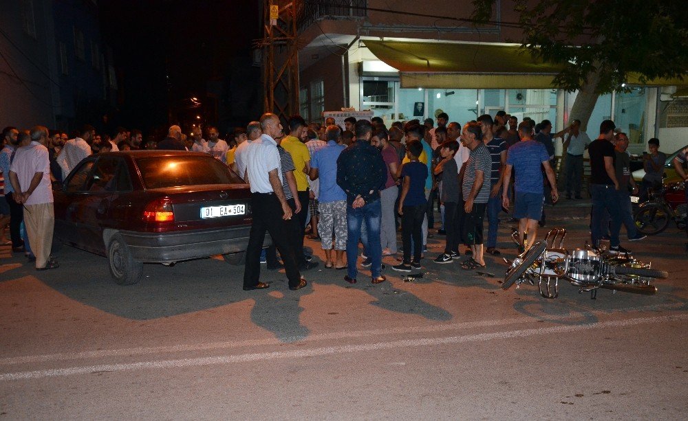 Adana’da motosiklet sürücüsü hafif yaralandı