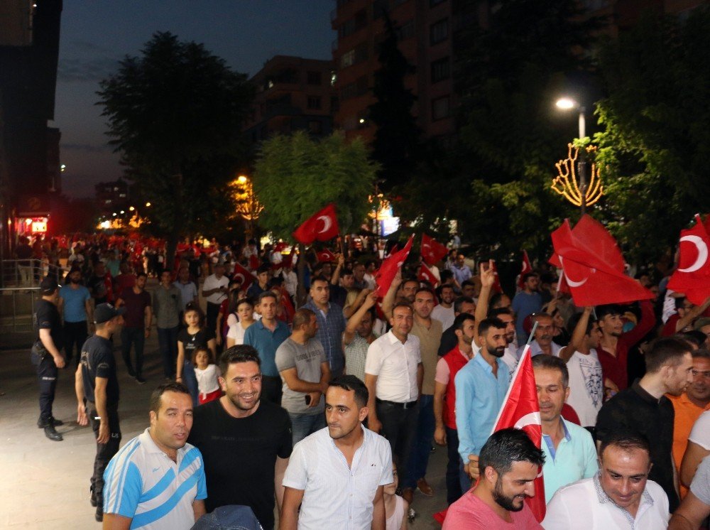 15 Temmuz Demokrasi yürüyüşüne Siirt’ten binlerce kişi katıldı
