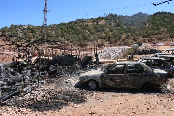PKK'nın saldırdığı şantiyedeki hasar gündüz ortaya çıktı