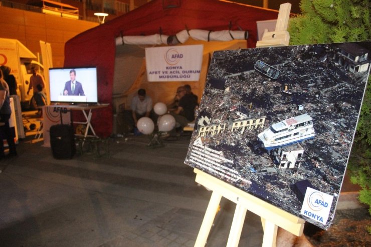 Konya’da 17 Ağustos Marmara Depremi unutulmadı, unutturulmadı