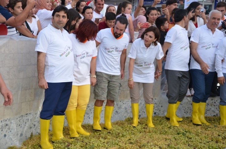 Serdar Ortaç ve Doğukan Manço üzüm suyu çıkardı