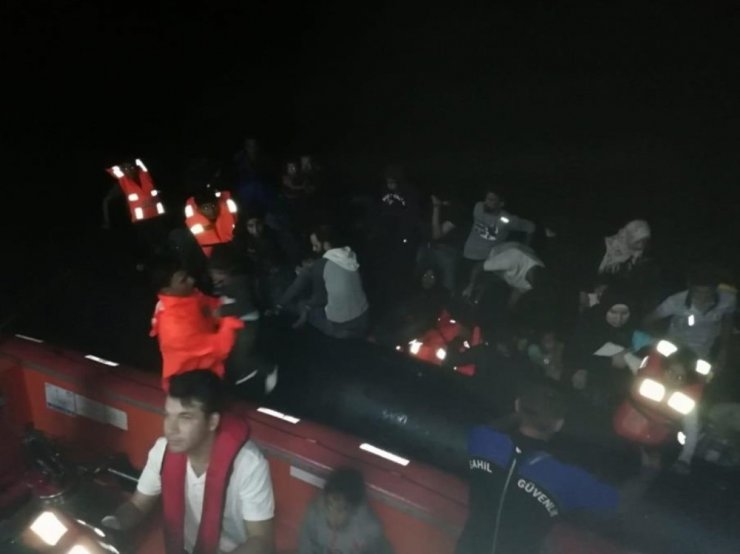 Güzelçamlı’da 22’si çocuk 46 kaçak göçmen yakalandı