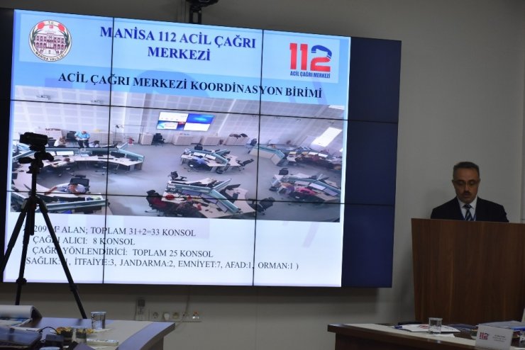 Manisa’da Acil Çağrı Hizmetleri İl Koordinasyon Komisyonu toplandı