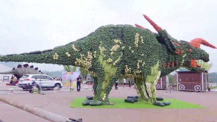 Çin’de dev sebze heykeli Guinness Rekorlar Kitabı’na girdi