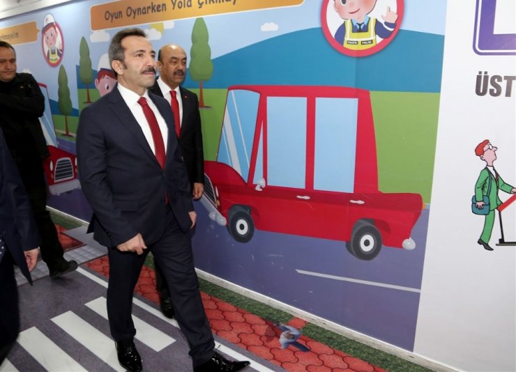 Aksaray’da çocuklar için trafik eğitimi koridoru oluşturuldu