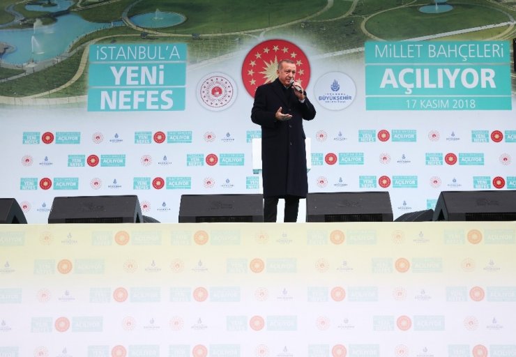 Cumhurbaşkanı Erdoğan: “Çevrecilik adına yakıp yıkanlar, millet bahçelerine baksınlar”