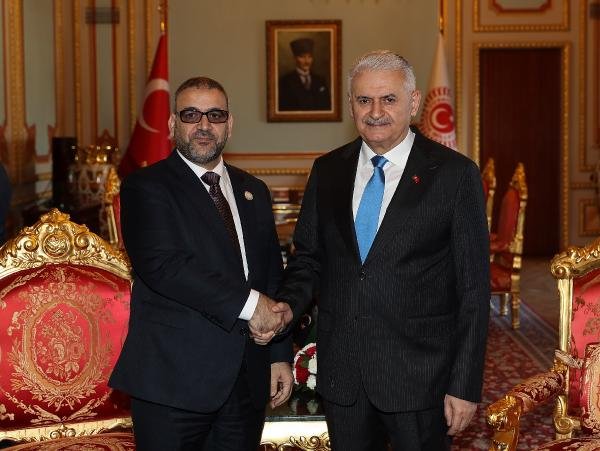 Yıldırım, Libya Yüksek Devlet Konseyi Başkanı Halid el-Mişri ile görüştü
