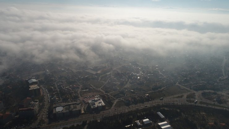 Konya’da eşsiz sis manzarası