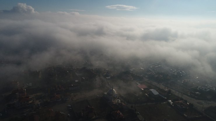 Konya’da eşsiz sis manzarası