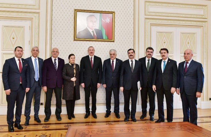 Azerbaycan Cumhurbaşkanı Aliyev, TBMM Türkiye-Azerbaycan Parlamentolar Arası Dostluk Grubu’nu kabul etti