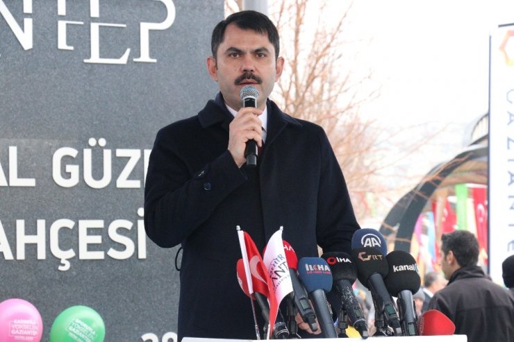 Bakan Kurum, Gaziantep’te millet bahçesi açılışı yaptı