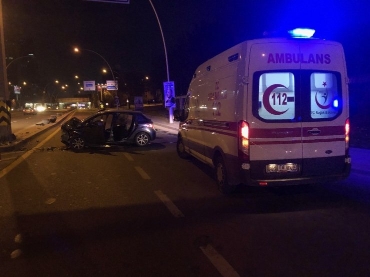 Ankara’da trafik kazası: 1 yaralı