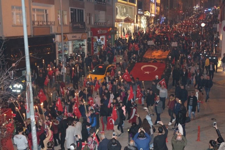 Kırıkkale’de binlerce kişi mehter eşliğinde yürüdü