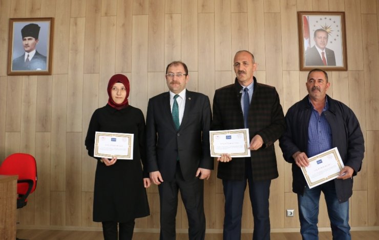Erzincan’da 181 kursiyer çiftçi sertifikalarını aldı