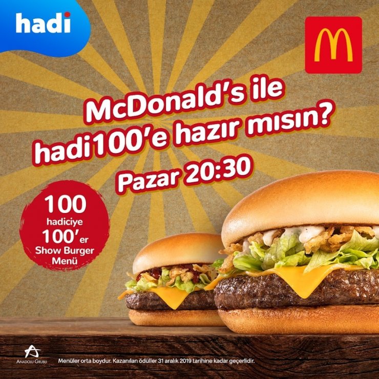 Hadi’den hamburger severlere özel yarışma