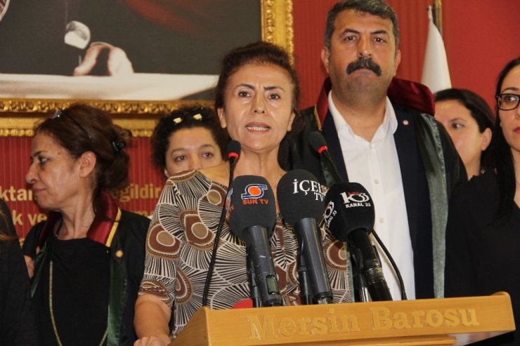 Mersin Barosu’nun kadın avukatlarından kadın cinayetlerine kınama