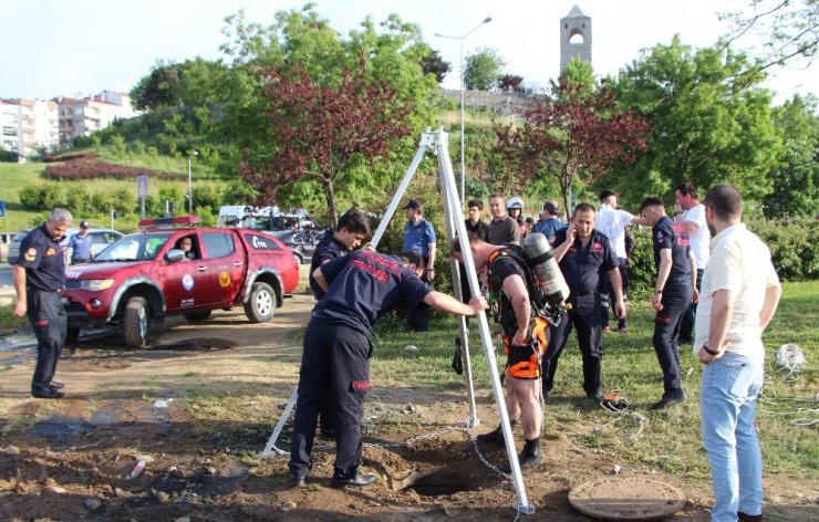 Trabzon’da bir işçi kanalizasyonda akıntıya kapılarak kayboldu