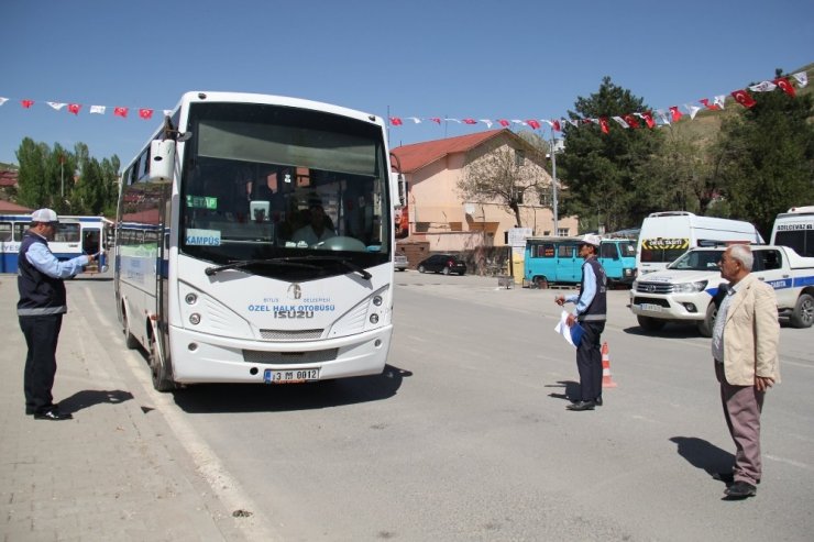 Bitlis’te halk otobüsleri denetlendi