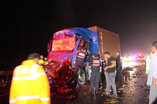 Bolu'da kamyona çarpan TIR'ın sürücüsü öldü