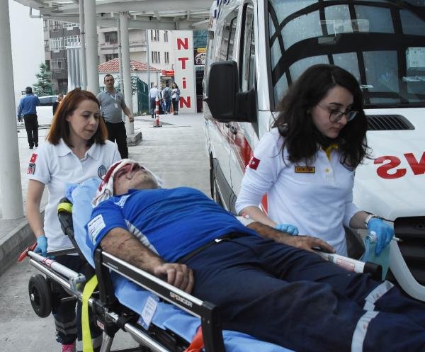 Konya'da gaz patlamasında bir işçi  yaralandı