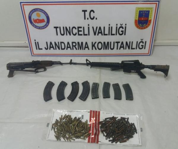Tunceli'de etkisiz hale getirilen 11 teröristin silahları ele geçirildi