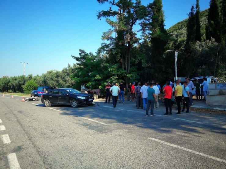 Bursa’da otomobil ile motosiklet çarpıştı: 2 yaralı