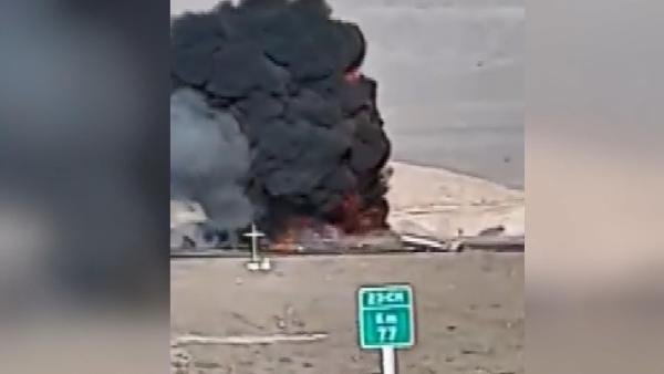 Akaryakıt tankerinde kaza sonrası patlama: 2 ölü.. O anlar kamerada