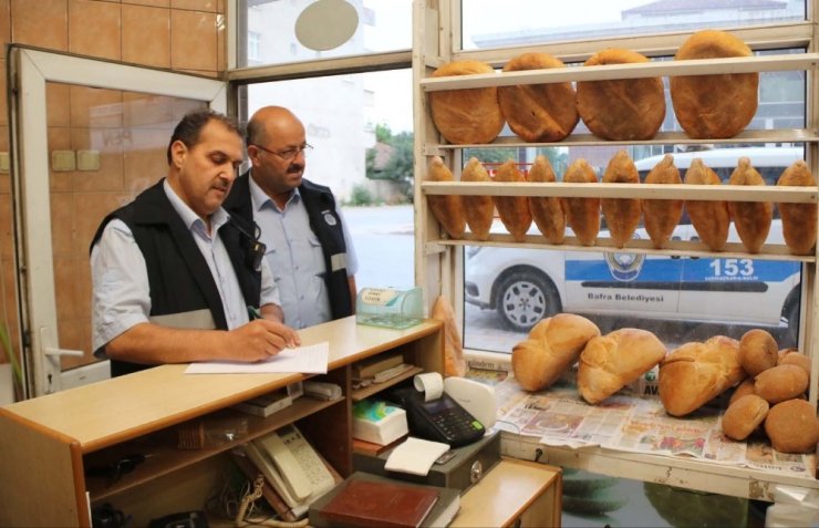 Bafra Belediyesi zabıta ekipleri denetimlerini sürdürüyor