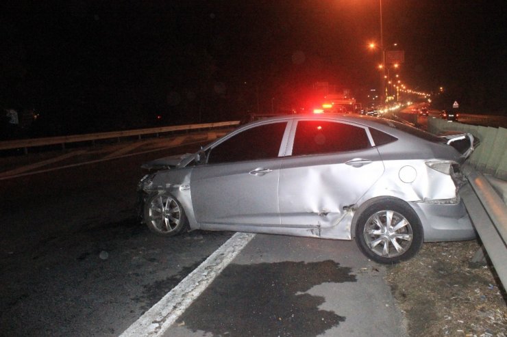 Makas atan alkollü sürücü trafik kazasına neden oldu