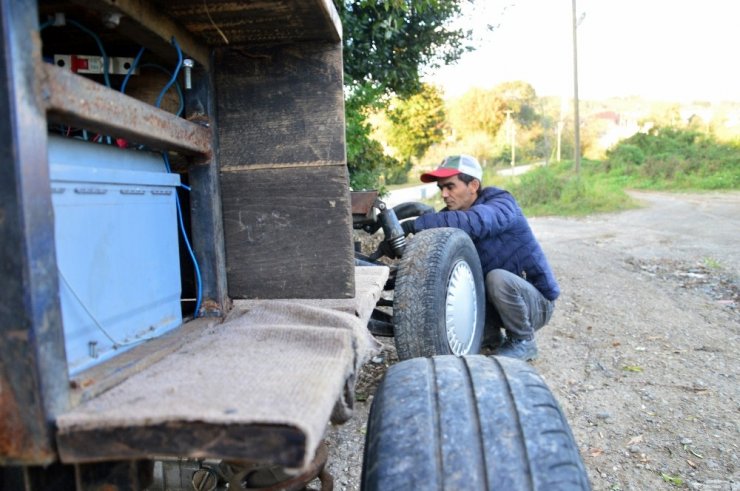 Çocukluk hayali 4x4 elektrikli aracı 3 yılda yaptı
