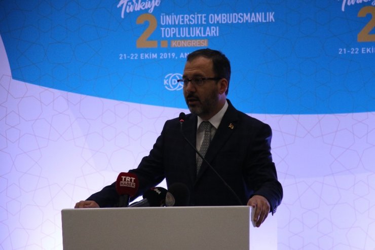 Bakan Kasapoğlu üniversitelerin Ombudsmanlık Topluluğu temsilcileri ile buluştu