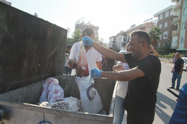 Çöp konteynerinde ’cenin’ alarmı takma diş ve kanlı bez çıktı