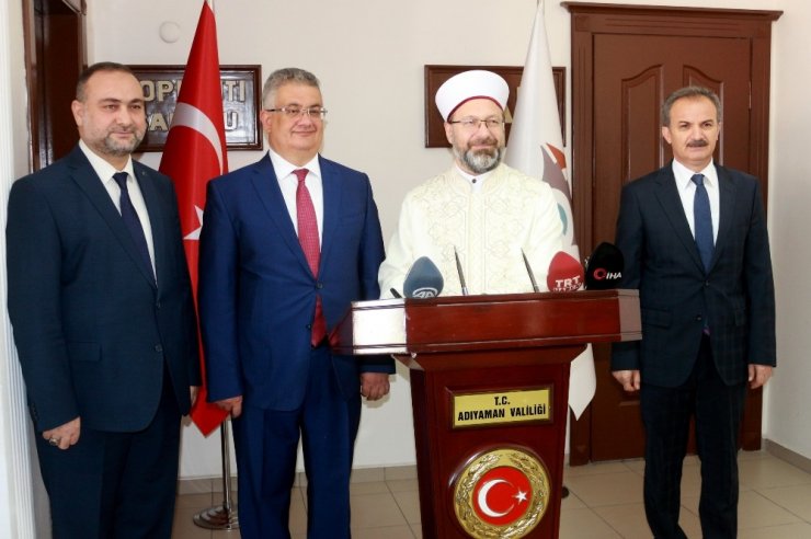 Diyanet İşleri Başkanı Prof. Dr. Ali Erbaş, Vali Aykut Pekmezle bir araya geldi